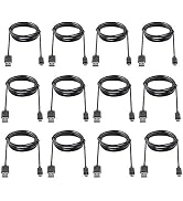 Smays Micro USB Cable 3ft Charging Cord 12-Pack Bulk Black