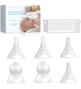 Nasal Aspirator Replacement Tips 6 Pcs, Food-Grade Silicone, Ultra-Soft Baby Nose Sucker Replacem...