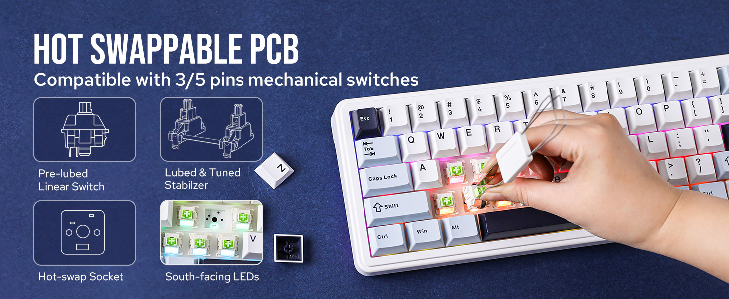 F65 wireless gaming keyboard