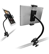 ROCKFREE Clamp Tablet Holder for Treadmill,Peloton,Exercise Bike,Elliptical,Mic Stand,11.8