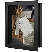 AUEAR, 11x14 Shadow Box Frame, Display Box for Art, Memorabilia, Medals, Wedding Memories, Plane ...