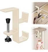 Sereficy Desk Hook for Bag, Under Desk Handbag Hanger Purse Hook for Table, Aluminum Backpack Hol...