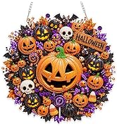 Eiflow Hanging Diamond Art Halloween Kit for Adults, DIY Acrylic Diamonds Craft Painting Hanging ...