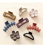 8PCS Hair Clips for Women, Flower Claw Clips for Thick Hair, Non-Slip Hair Accessories with Multi...