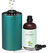 Waterless Essential Oil Diffuser Starter Kit - No Water Needed, Battery Operated Scent Diffuser I...