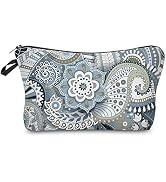 Deanfun Cosmetic Bag for Women, Mandala Flowers Waterproof Makeup Bags Roomy Toiletry Pouch Trave...