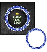 Kewucn Bling Crystal Double Rhinestone Car Engine Start Decoration Ring, Sparkling Push Start But...