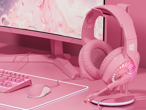 pink gaming headset