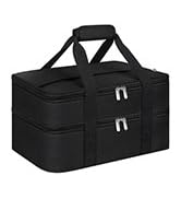 MIAOJIE Double Insulated Casserole Carrier, Portable Casserole Carrier for Hot or Cold Food Lunch...
