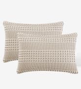 PHF 100% Cotton Waffle Pillow Shams King Size, 2 Pack 20