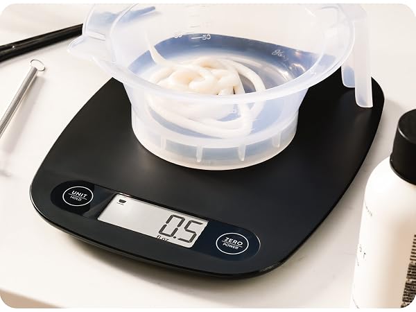 greater goods matte black kitchen scale weighing homemade crafts