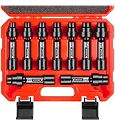 9-Piece 1/2'' Drive Driveline Limited Clearance Socket Set, 12-Point Metric Impact Swivel Socket ...