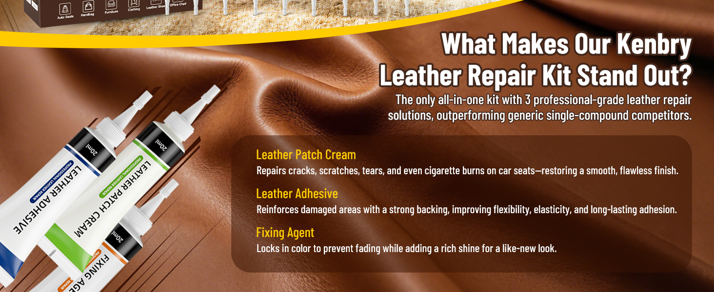 3 function for leather repair