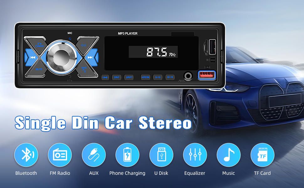 car radio bluetooth car stereo with bluetooth radio for car audio receivers car radio