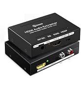 4K HDMI Audio Extractor Converter, HDMI Audio Video Splitter Adapter + Optical Toslink SPDIF Digi...