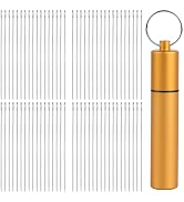 GarfxG 70 Pcs Straight Beading Needle for Jewelry Making, Size 11-0.4mm*51mm Fine Thread Seed Bea...