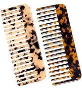 Cellulose Large Hair Detangling Comb,Wide Tooth Comb For Thick Curly Wavy Hair,long Hair Detangle...