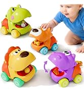 iPlay, iLearn Push Go Animal Car Toys for Toddler 1-3, Baby Friction Racing Cars, Infant Play Veh...