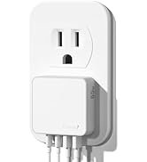 Nekmit Flat USB Wall Charger, 65W GaN Fast Charging USB C Charger Block, Dual USB C & USB A Ports...