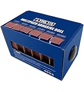 Assorted Sandpaper Rolls 80/150/240/320/400/600, 6 Grits Abrasive Paper with Dispenser Emery Clot...