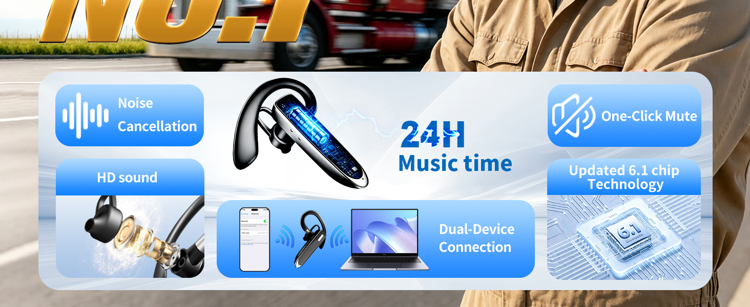 Bluetooth Headset with USB Dongle