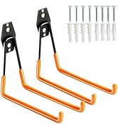 KURUI Heavy Duty Garage Hooks for Hanging, 2 Pack Garage Storage Hooks for Ladder Extension Cord ...