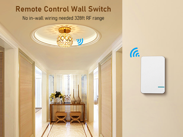 no in wall wiring needed 328ft RF range