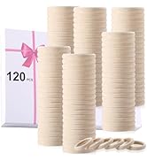 LuSeren 120 Pcs No Damage Hair Ties for Thick Hair, Large Soft Seamless Nylon Hair Elastics for W...