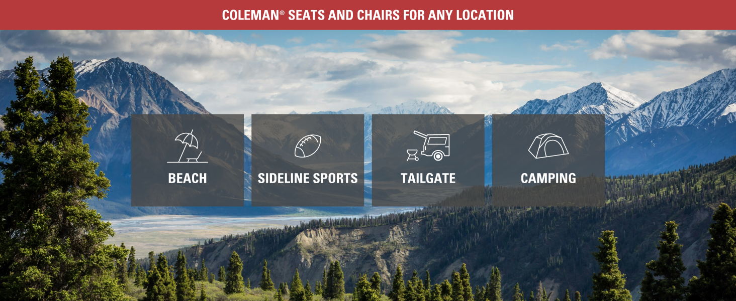 location use case camping quad chair folding portable beach sports game camping tailgate sideline