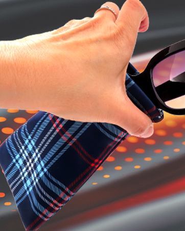 CT8 Plaid Blue soft sunglasses case myeyeglasscase