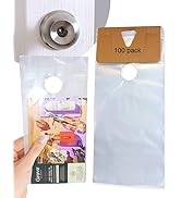 Skywin 100 Door Hanger Bags 6 x 12 inches - Clear Door Hanger Bags Protects Flyers, Brochures, No...