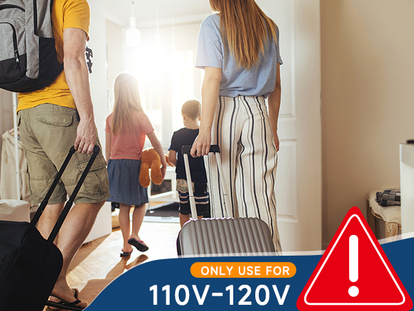 Steamer for 110V-120V only - check voltage before use!