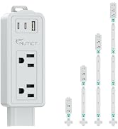 NUTICT Electrical Outlet Extender Stick, 2 AC Outlets & 2 USB-C & 1 USB-A Port, Free Assembly & F...