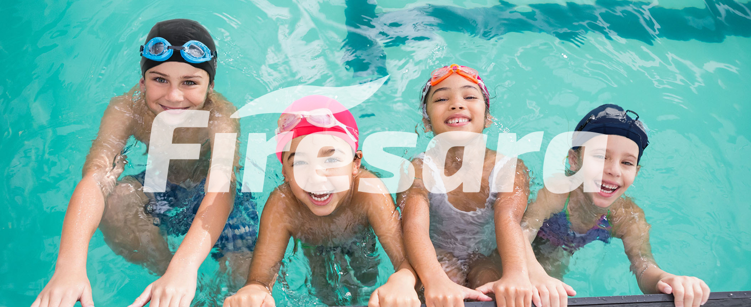 firesara fishtail fabric swim cap for kids
