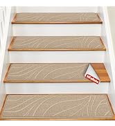 ComfyInLove Stair Treads for Wooden Steps, 15 PCS 8"x30", Non-Slip Indoor Stair Runners, Washable...