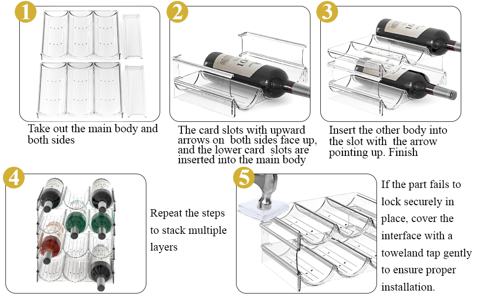 Water bottle organizer for home