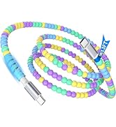 USB C Cable Beaded Fast Charging 3.3FT,Beads Charger Cable for Girl Women Student School Kid,60W ...