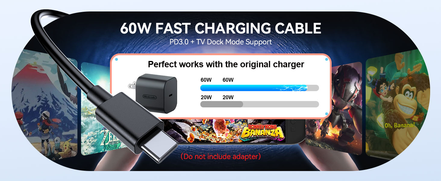 nitendo switch 2 charging cable
