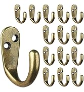 IBosins 15PCS Coat Hooks Wall Mounted Single Prong Robe Hook for Hanging Towel Hooks with 30 Scre...