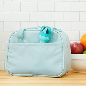 ZOKU Pocket Utensils Teal fork knife spoon in travel case