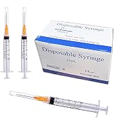 100 Pack 2.5ml with 25 Gauge 1 Inch Luer Lock, Individually Wrapped Sterile