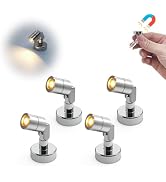 SUZEYAR Metal Miniature LED Light,Tiny Spot Light with Magnet Base,Battery Operated LED Lights,Wi...