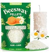 NORVENCE Beeswax Pellets 5LB/10LB/20LB, Pure & Natural White Beeswax for Candle Making, DIY Skin ...