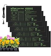 BN-LINK Durable Seedling Heat Mat Warm Hydroponic Heating Pad Waterproof 10" x 20.75" - 6 Pack fo...