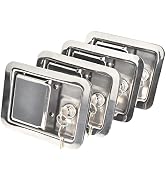 FGJQEFG Stainless Steel Door Lock Handle Latch Large 5.5 Inches Paddle Key For Trailer Toolbox RV...