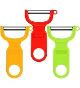 Original Vegetable Peeler Carbon Steel Blade 3-Pack Red/Green/Yellow