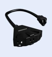 3 outlet cord splitter