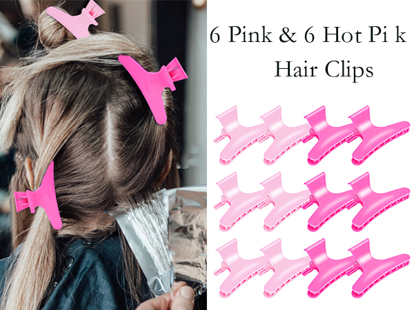 Hot Pink hair clips