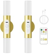 Hensam Motion Sensor Wall Lights with Remote, Rechargeable Battery Sconces | Peel and Stick Wall ...