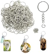 310 Pcs 1 Inch Keychains with Chain and 310 Pcs Jump Rings,Keychain Rings for Crafts,DIY Key Ring...